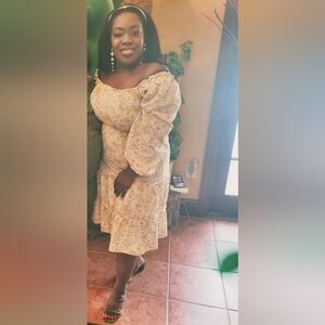 Floral Dress (Peasant Style)